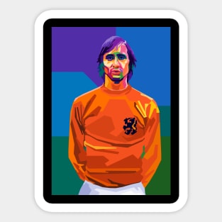 Johan Cruyff Wpap Pop Art Sticker